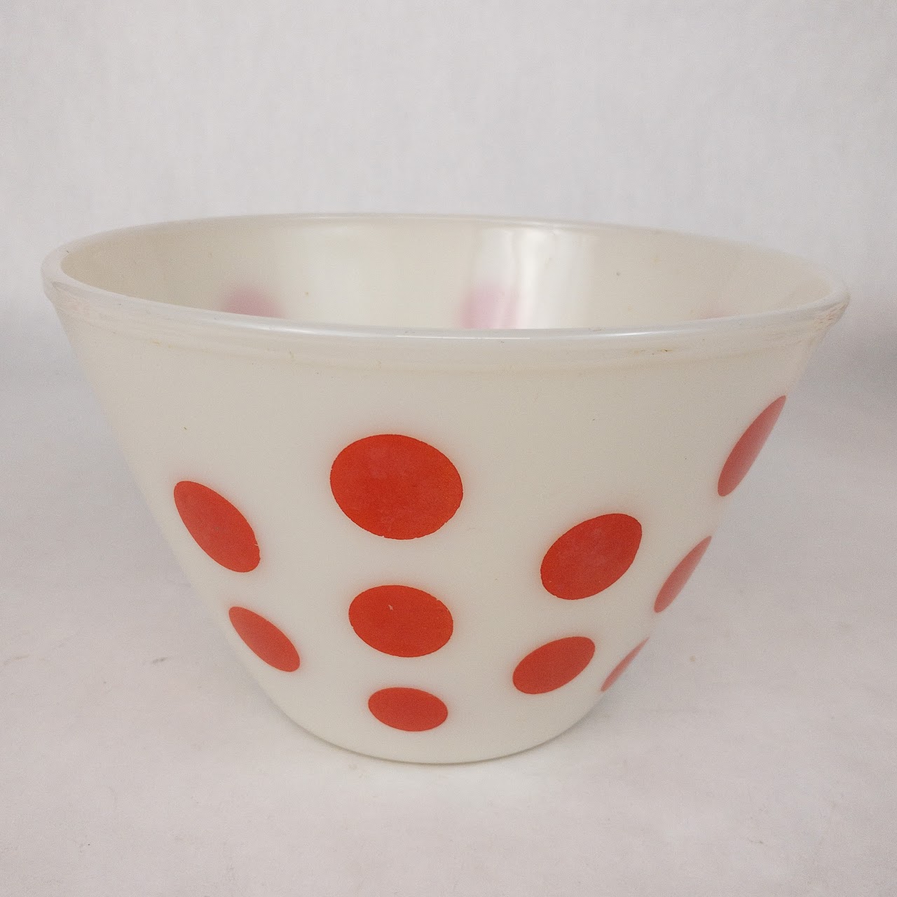 Fire King Polka Dot Milk Glass Bowl Trio