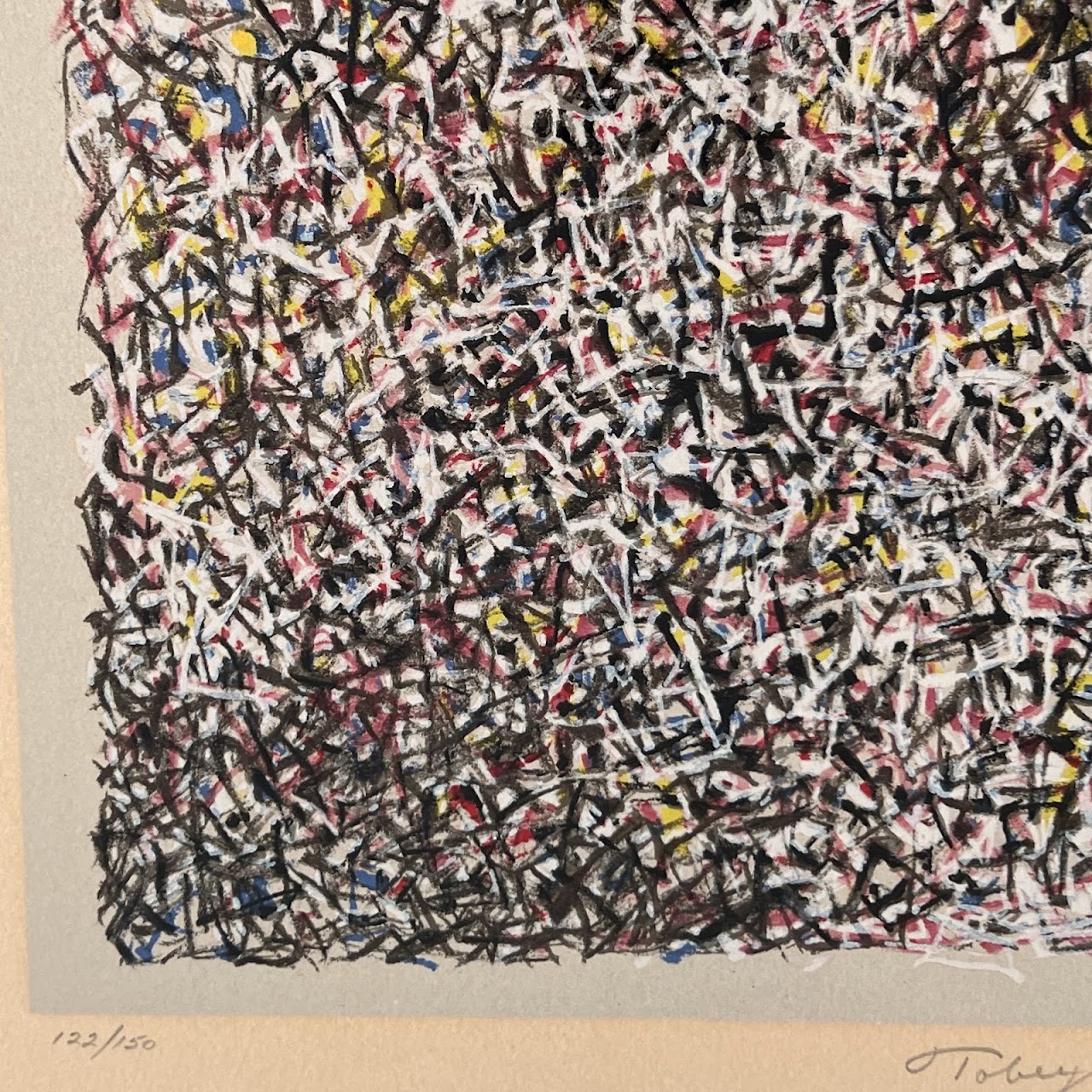 Mark Tobey 'Stained Glass' Signed Lithograph, 1970