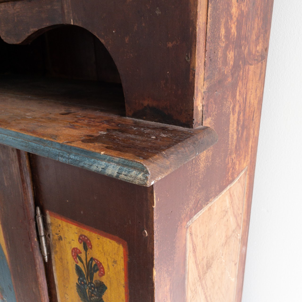 Mid 19th C. Hand-Painted Cupboard