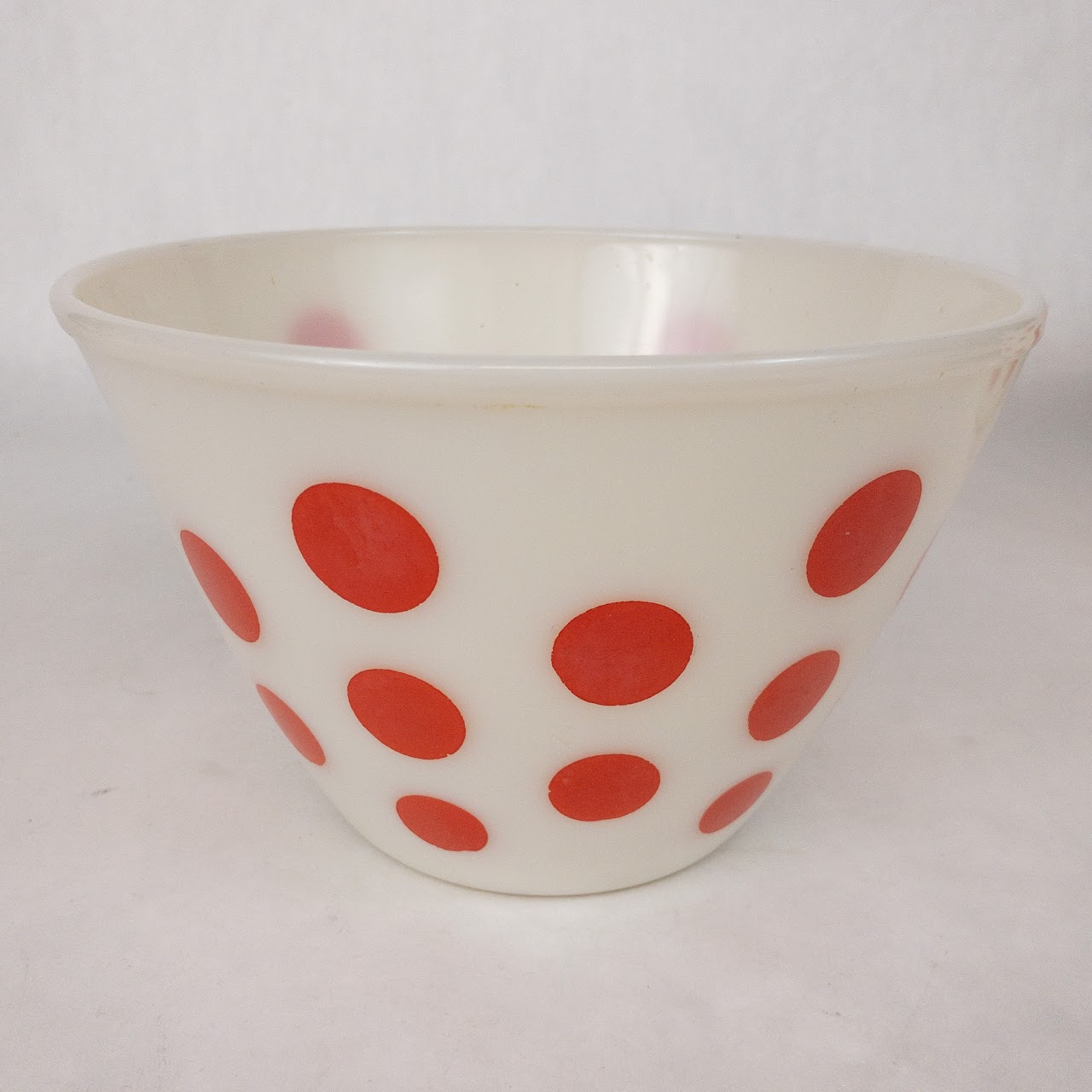 Fire King Polka Dot Milk Glass Bowl Trio