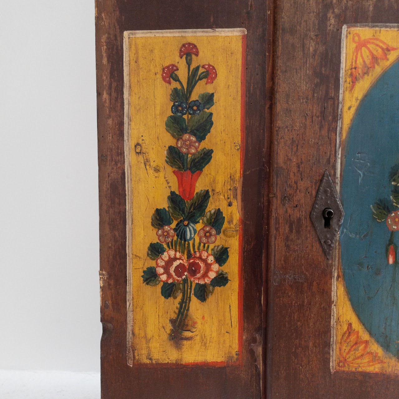 Mid 19th C. Hand-Painted Cupboard