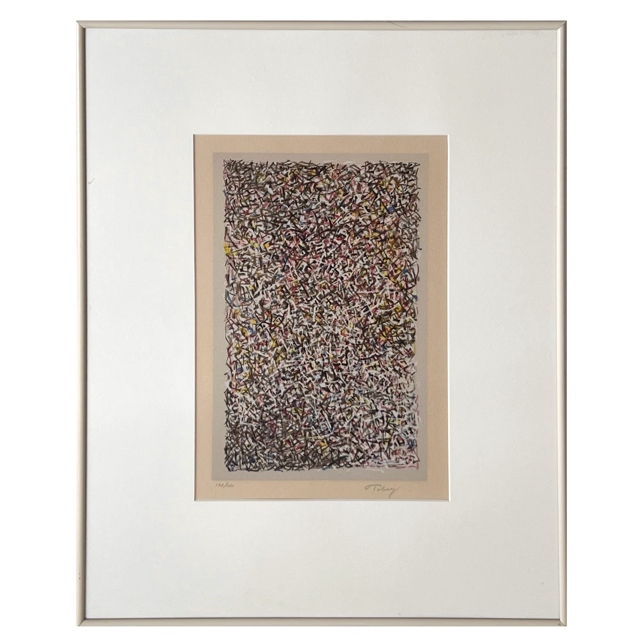 Mark Tobey 'Stained Glass' Signed Lithograph, 1970