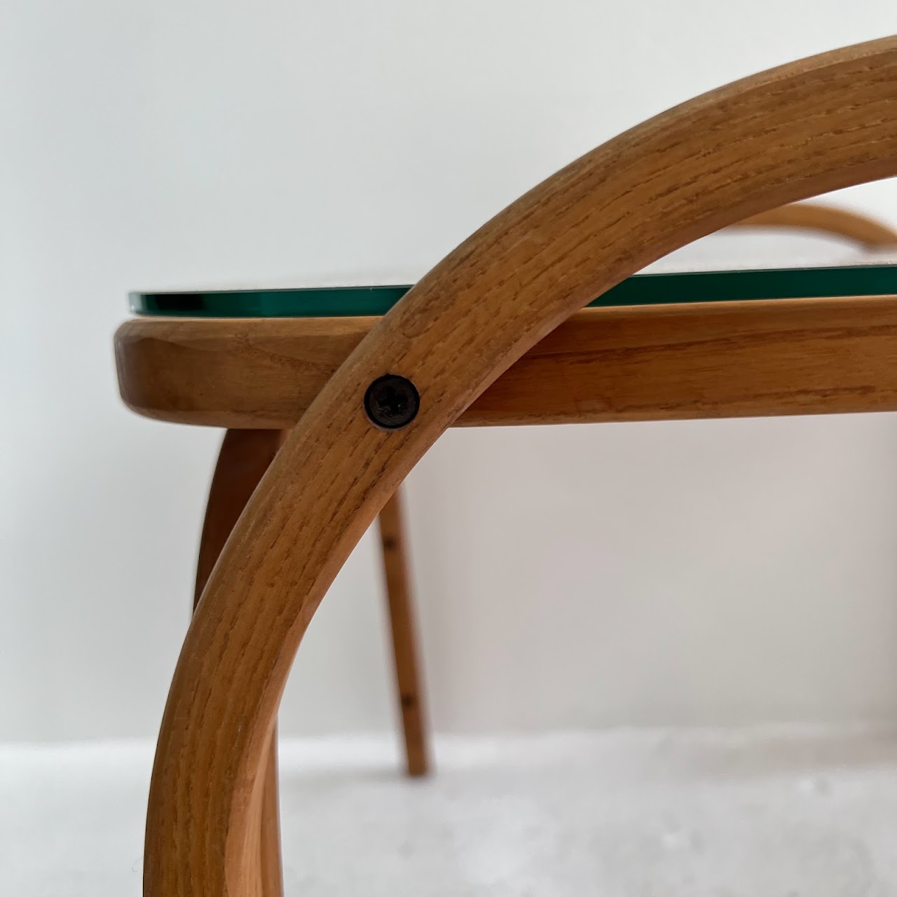 Bentwood & Cane Vintage Side Table Pair