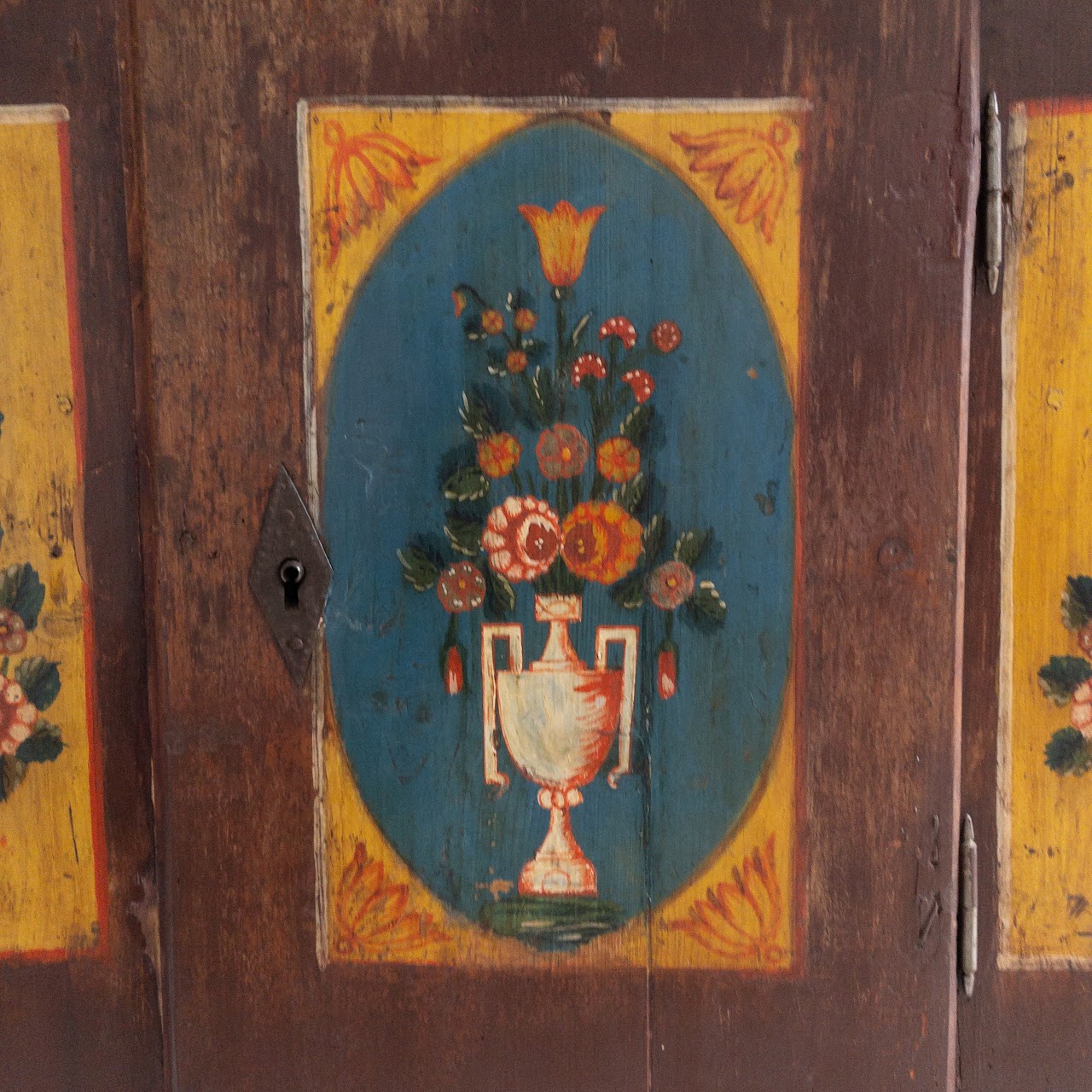 Mid 19th C. Hand-Painted Cupboard