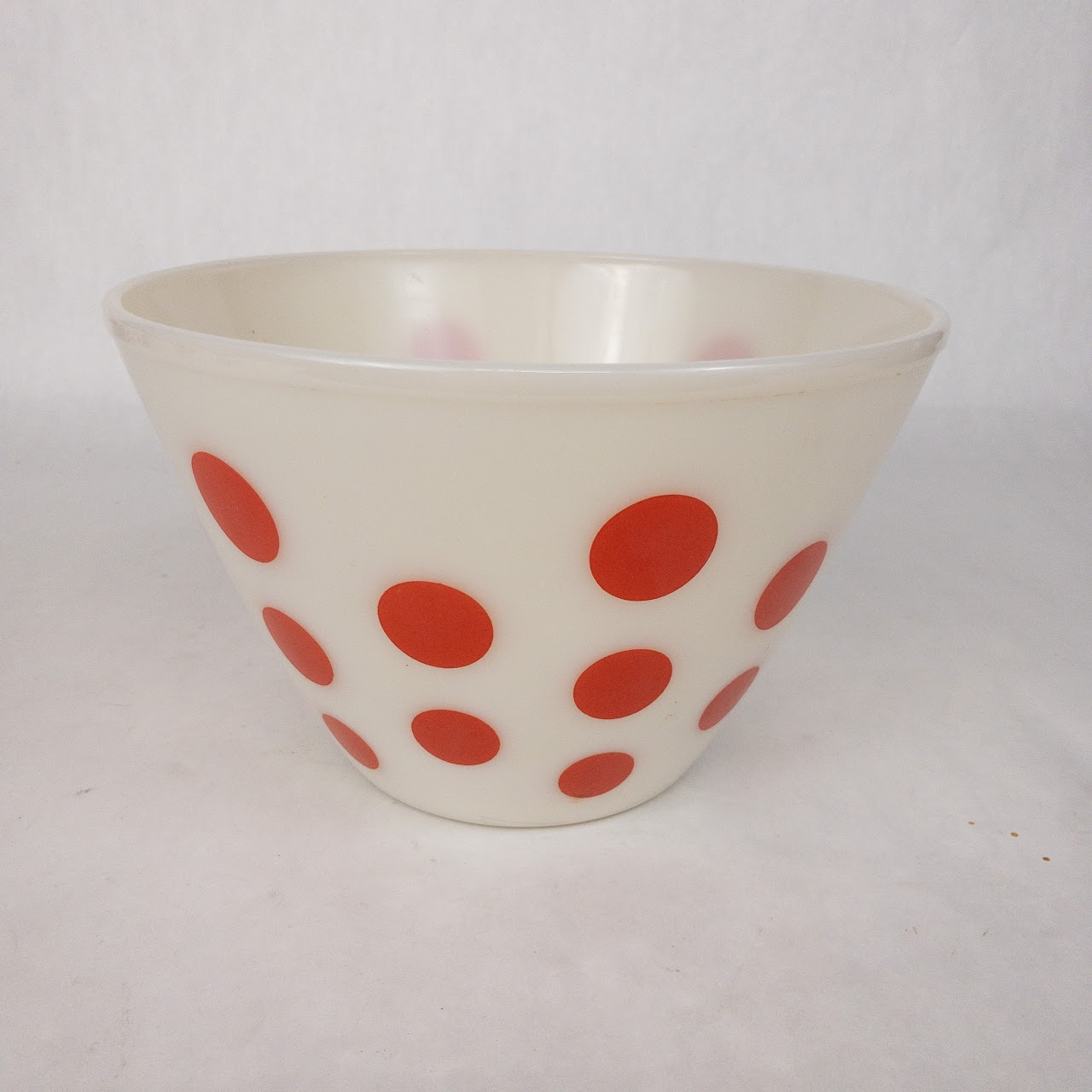 Fire King Polka Dot Milk Glass Bowl Trio