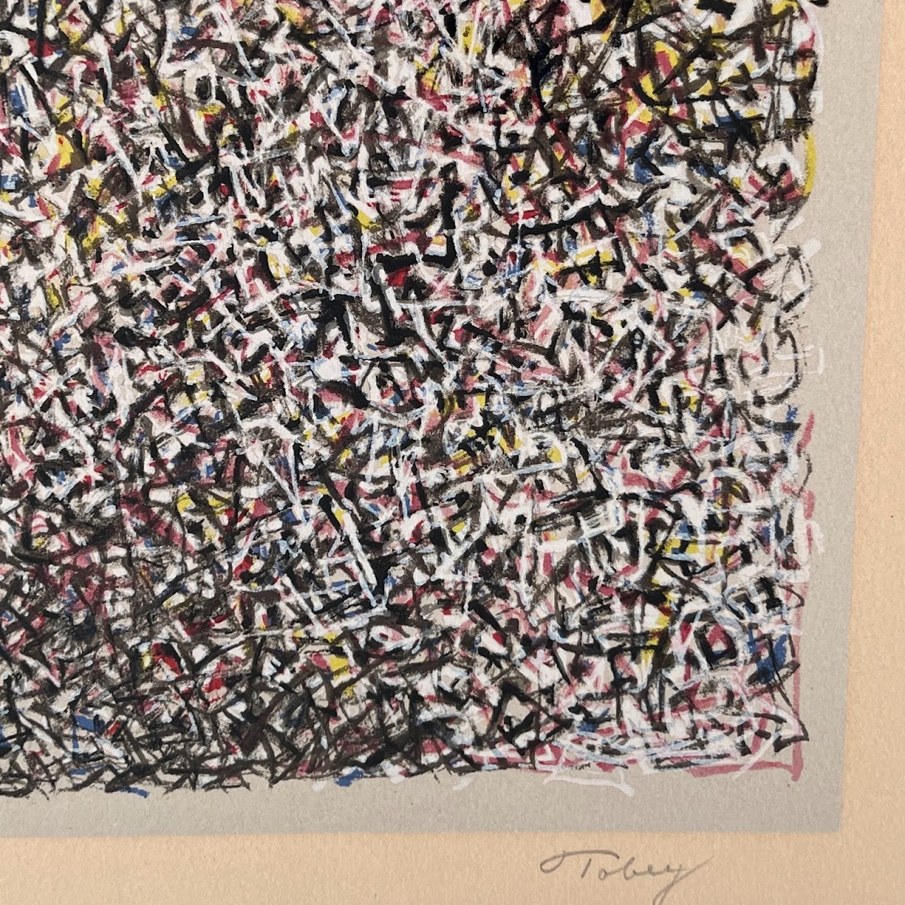 Mark Tobey 'Stained Glass' Signed Lithograph, 1970