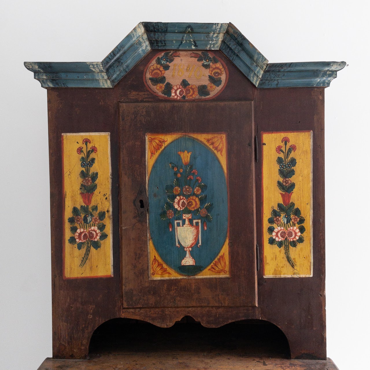 Mid 19th C. Hand-Painted Cupboard