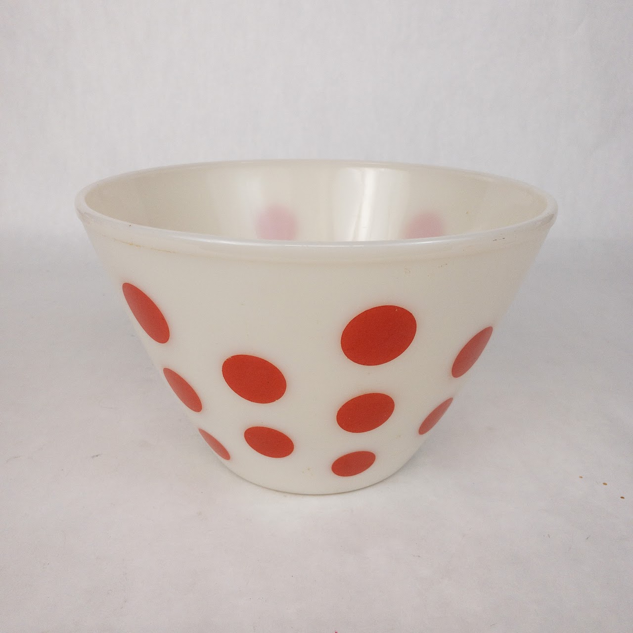 Fire King Polka Dot Milk Glass Bowl Trio