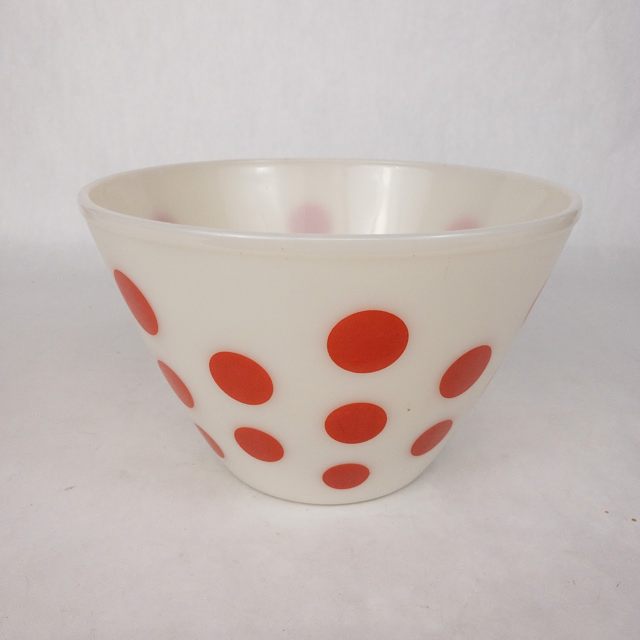 Fire King Polka Dot Milk Glass Bowl Trio