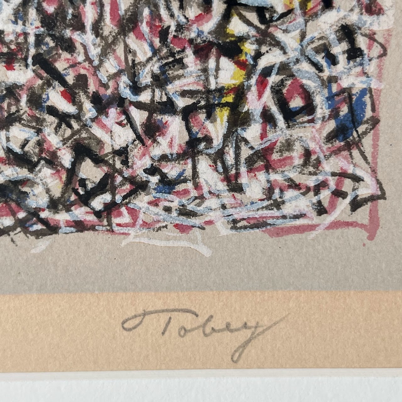 Mark Tobey 'Stained Glass' Signed Lithograph, 1970