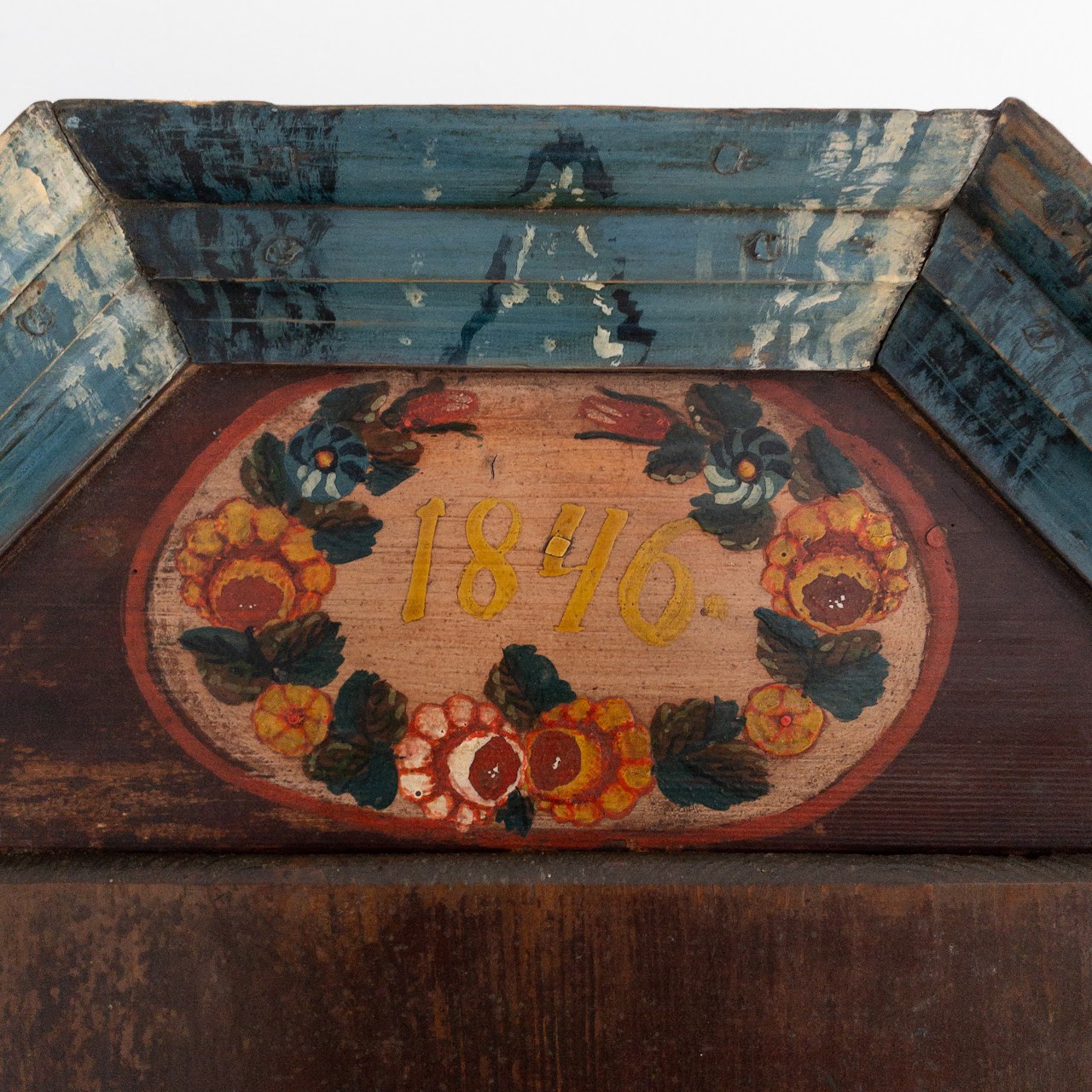 Mid 19th C. Hand-Painted Cupboard