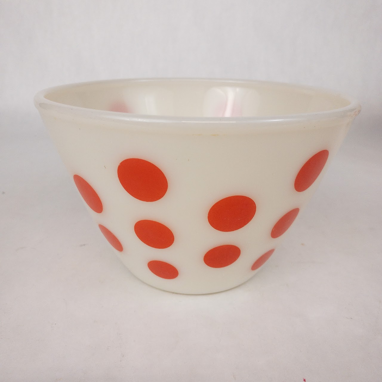 Fire King Polka Dot Milk Glass Bowl Trio