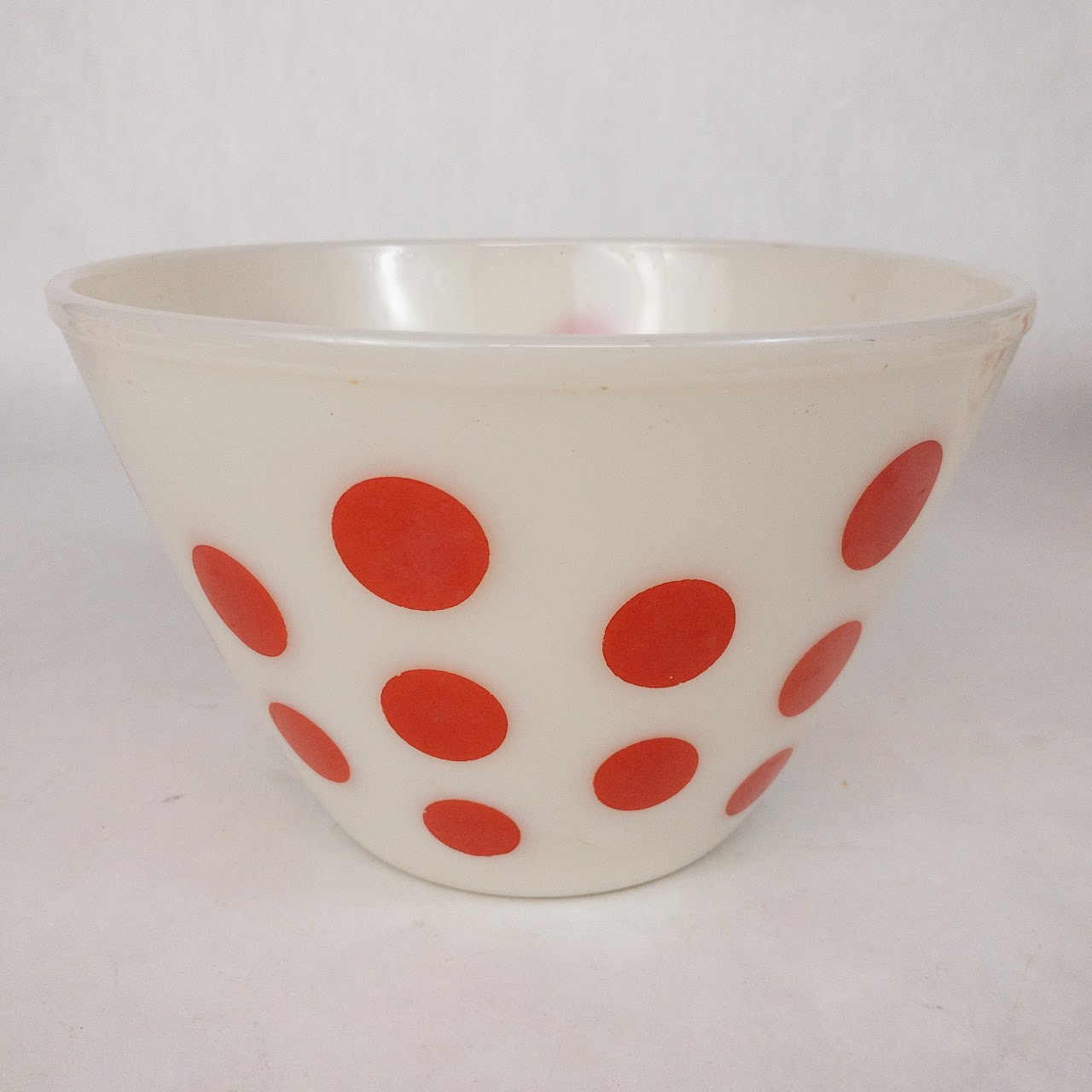 Fire King Polka Dot Milk Glass Bowl Trio