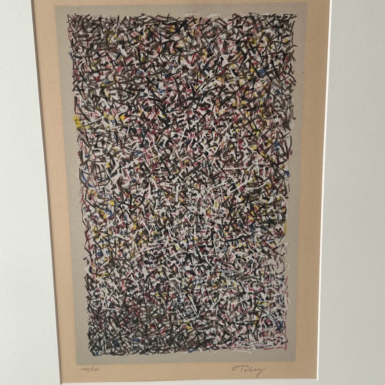 Mark Tobey 'Stained Glass' Signed Lithograph, 1970