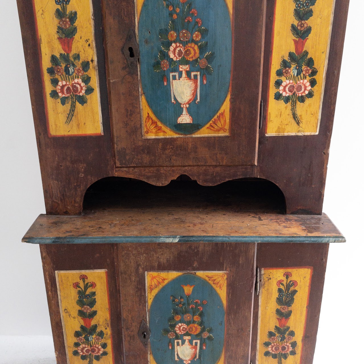 Mid 19th C. Hand-Painted Cupboard