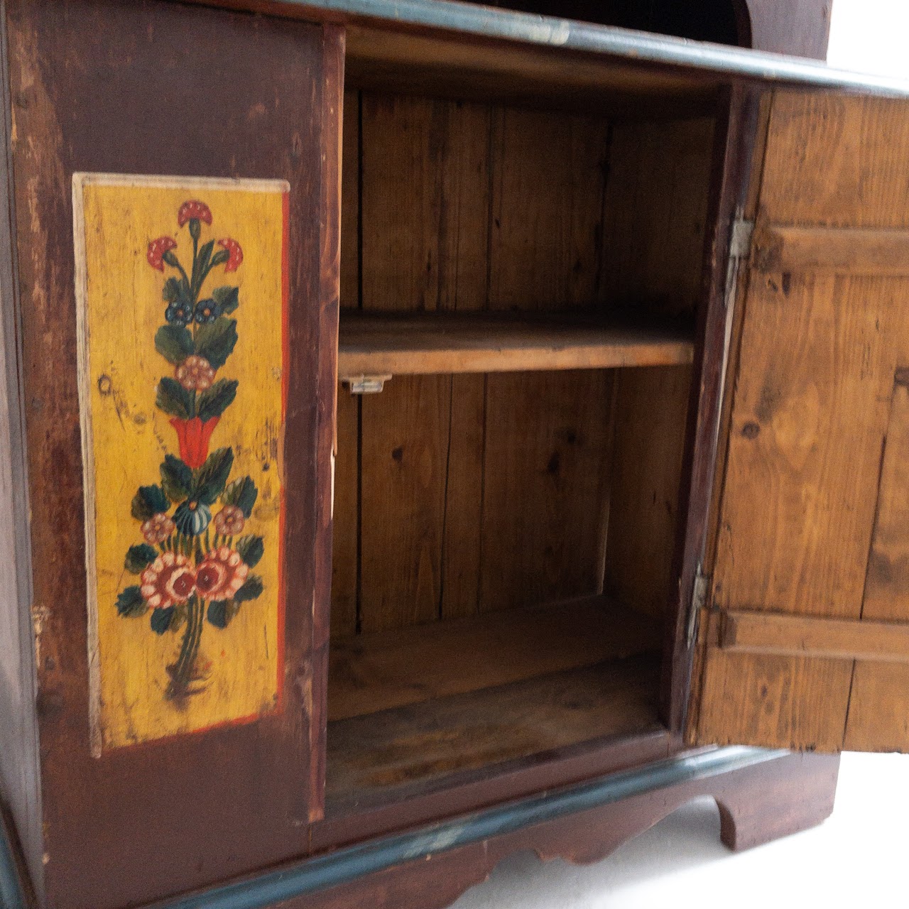 Mid 19th C. Hand-Painted Cupboard