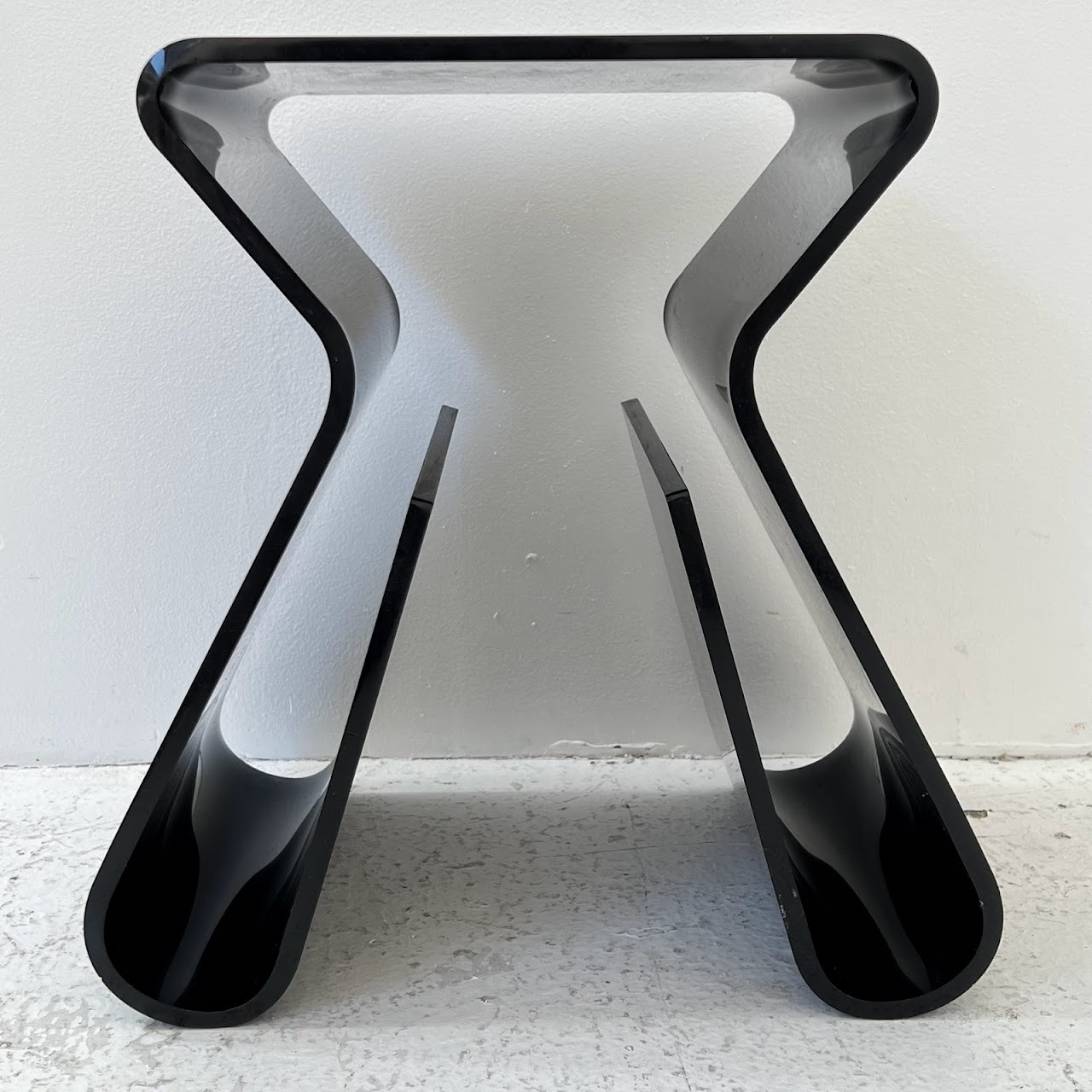 Molded Lucite Magazine Table