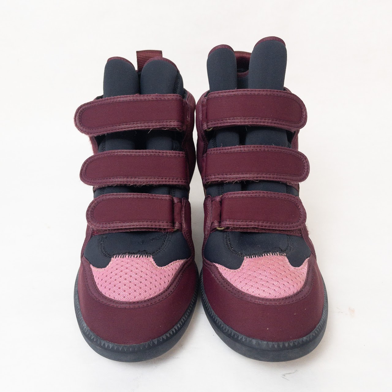 Isabel Marant Maroon Wedge Sneakers