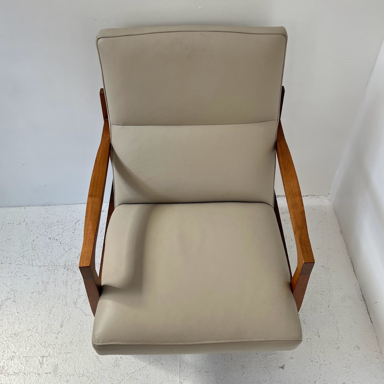 McCreary Modern Walnut & Leather Armchair