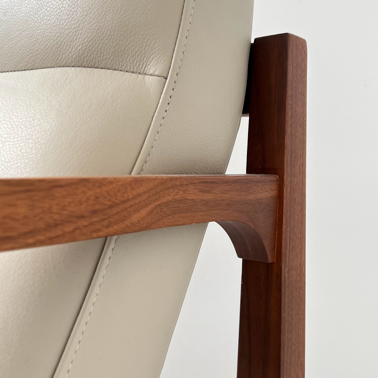 McCreary Modern Walnut & Leather Armchair