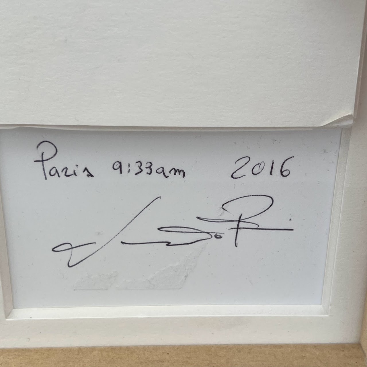 Leonardo Pucci Signed 'Paris 9:33AM' Photograph