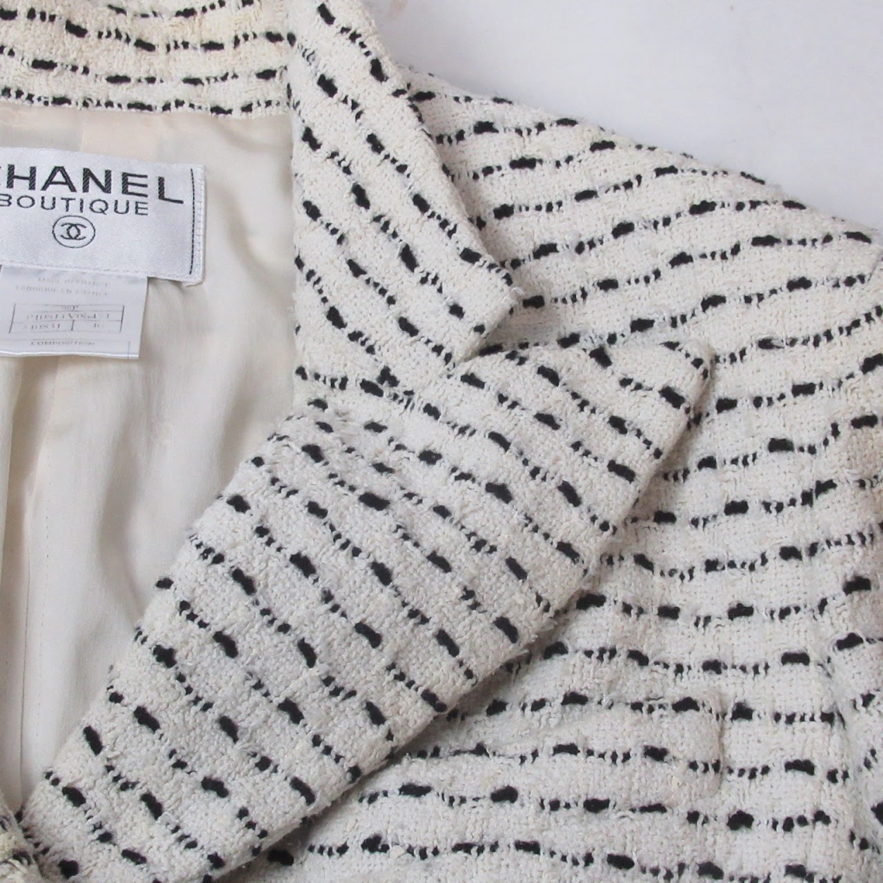 Chanel Boutique Dotted Striped Blazer