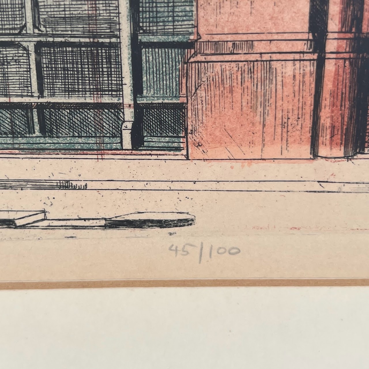 Richard Haas Signed Architectural Etching