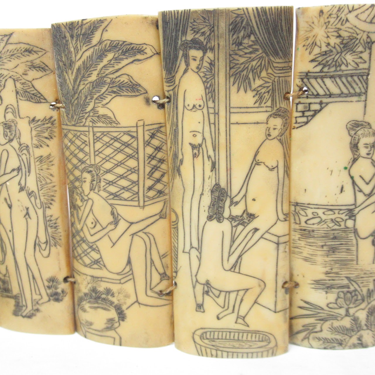 Kama Sutra Resin Shunga Art Scrimshaw Panels. *Graphic Images*