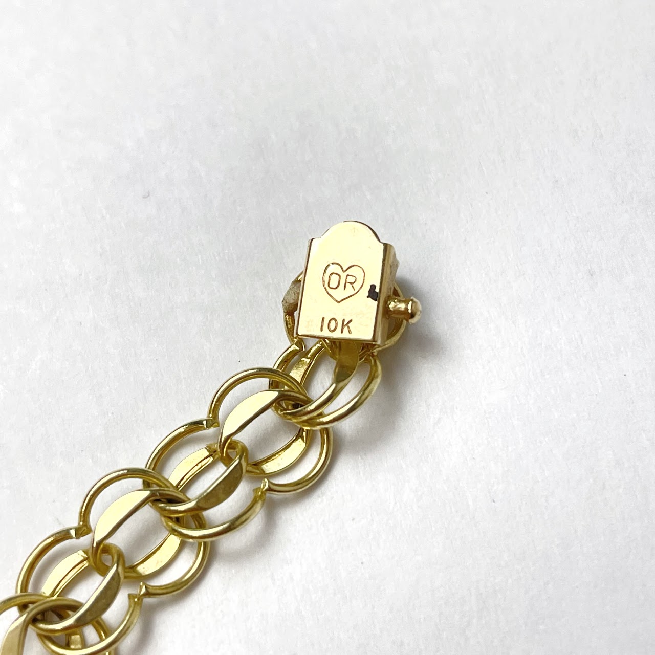 10K Gold '#1 Mom' Charm Bracelet