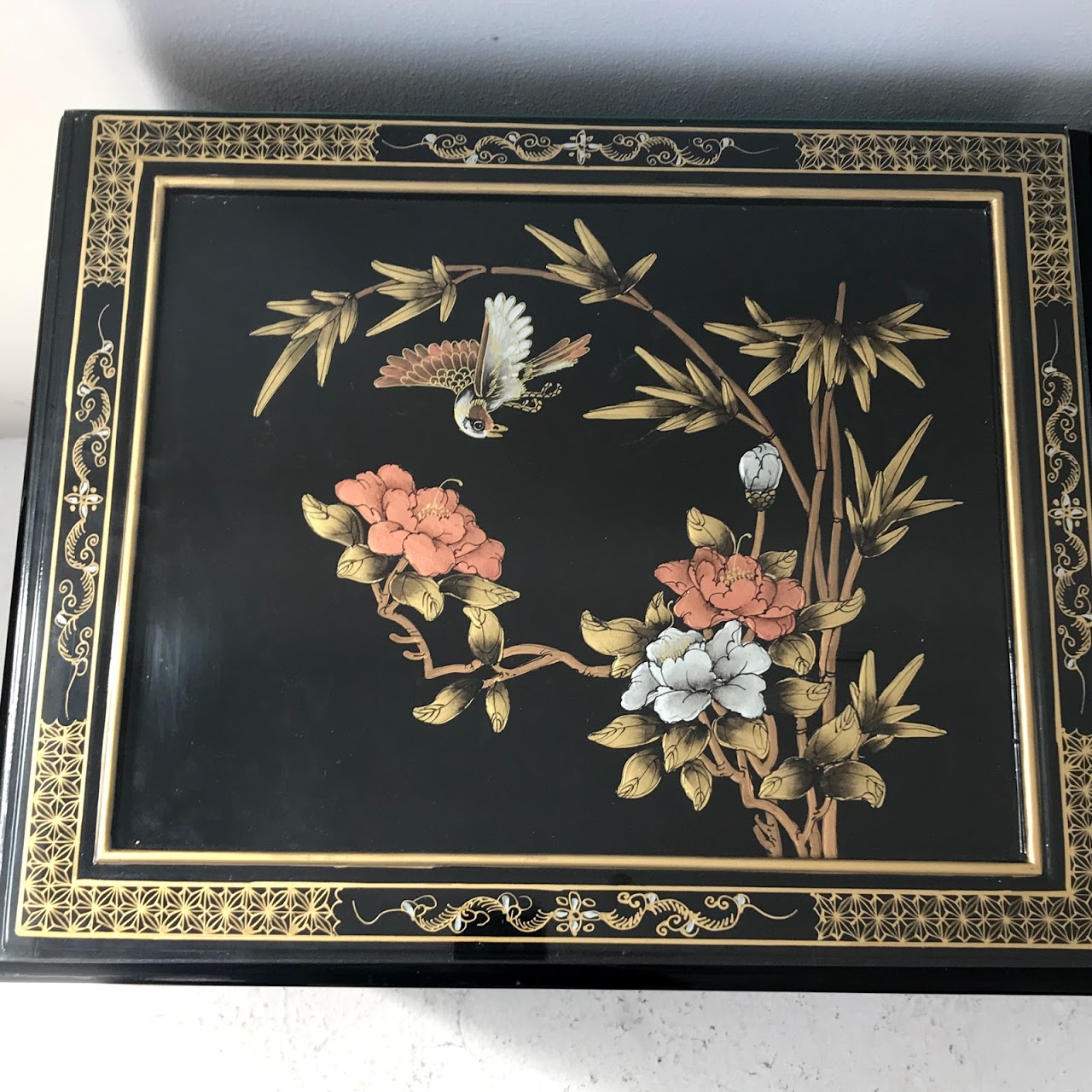 Lacquered Asian End Table Pair