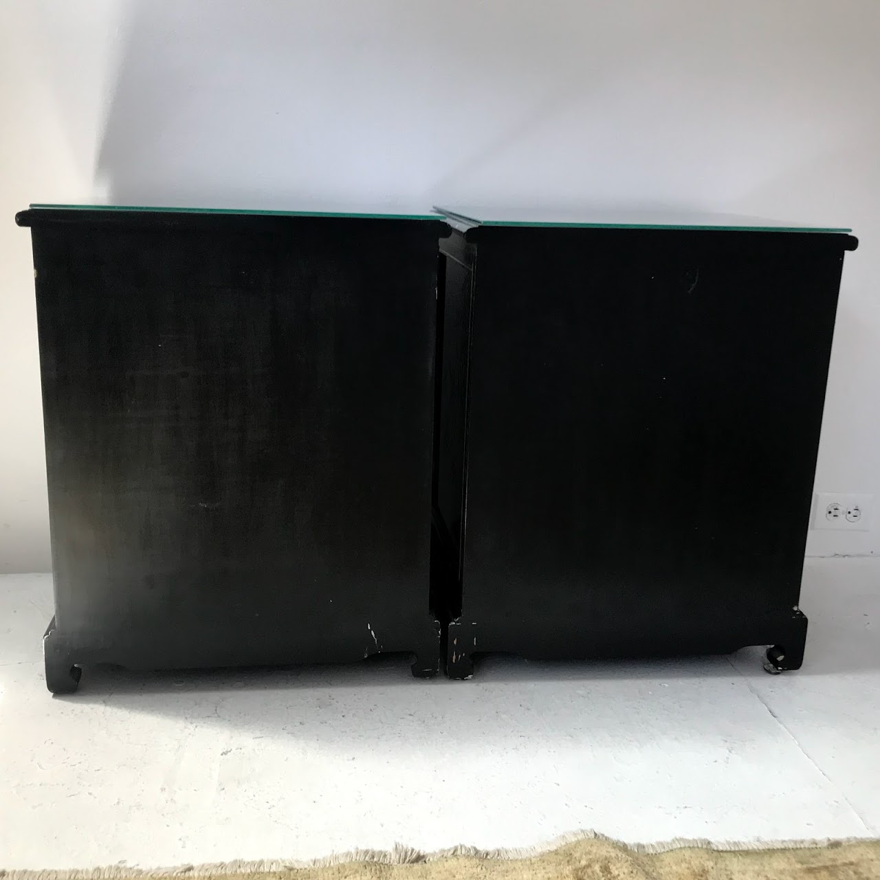 Lacquered Asian End Table Pair