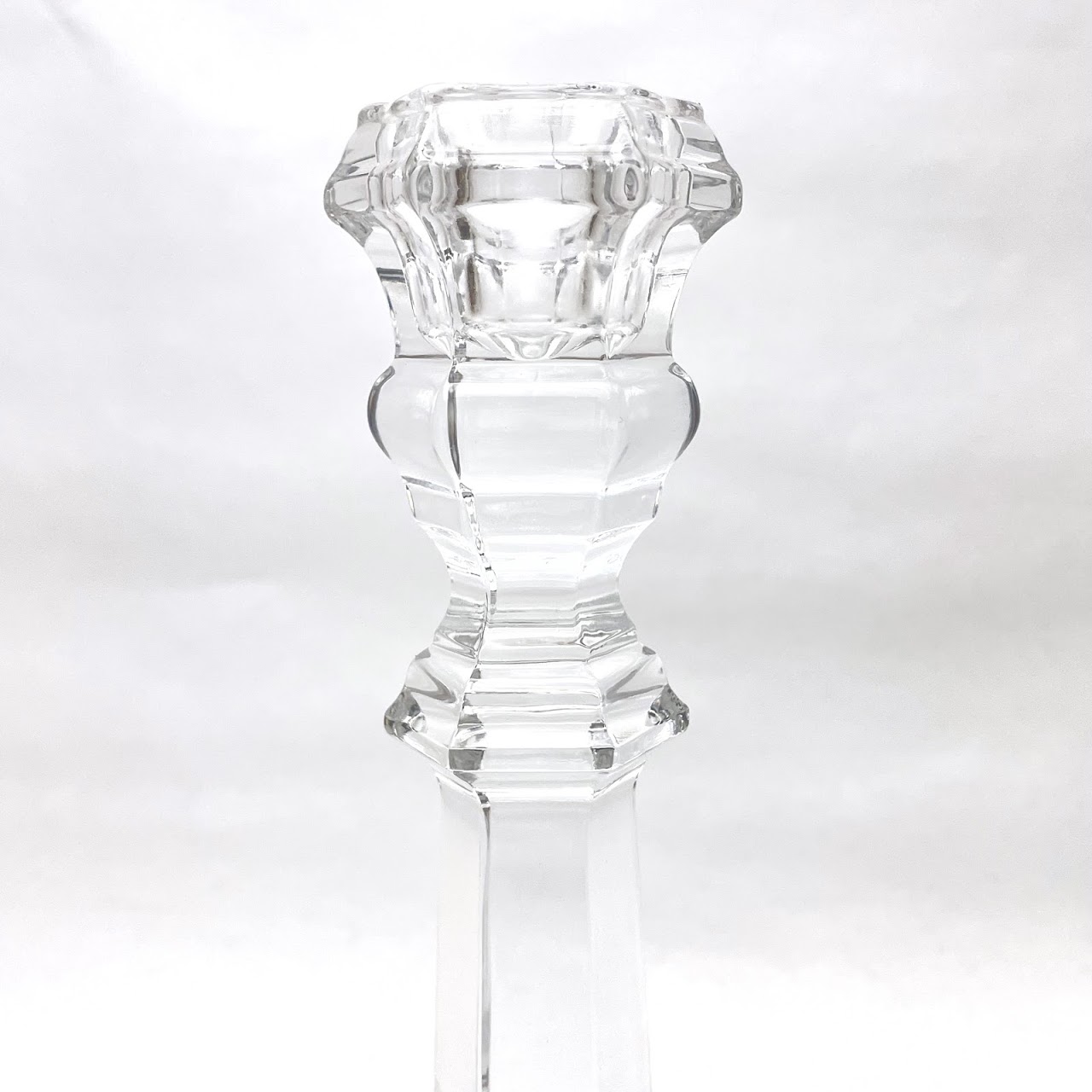 Tiffany & Co. Crystal Plymouth Candlestick Pair