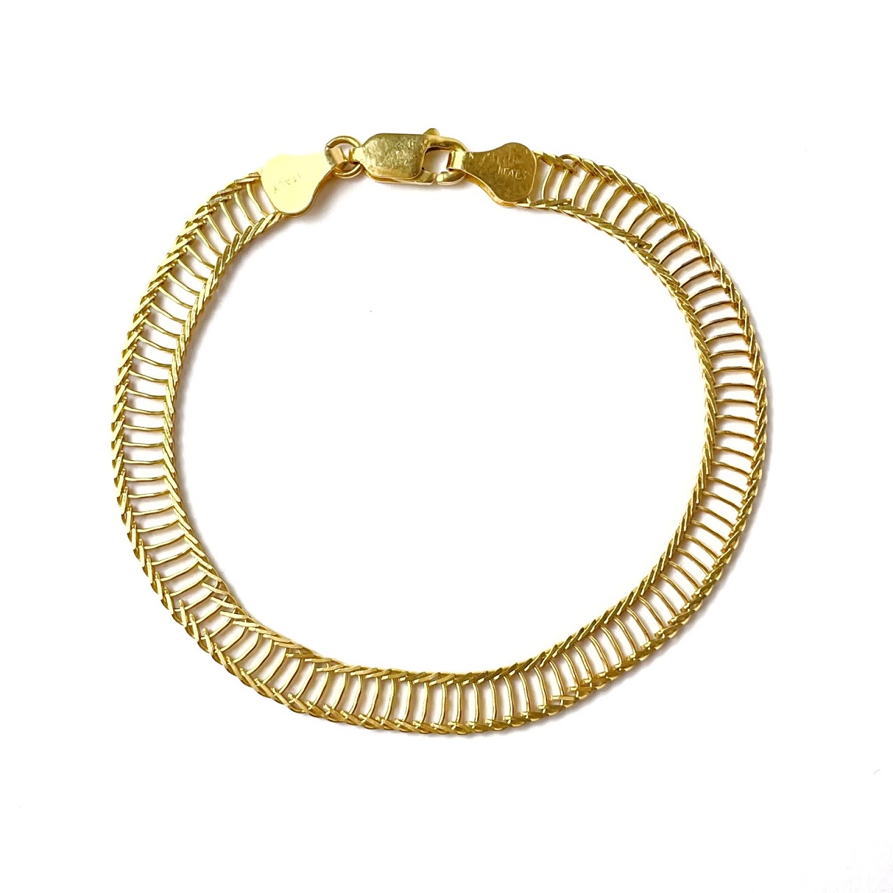 14K Gold Chain Bracelet