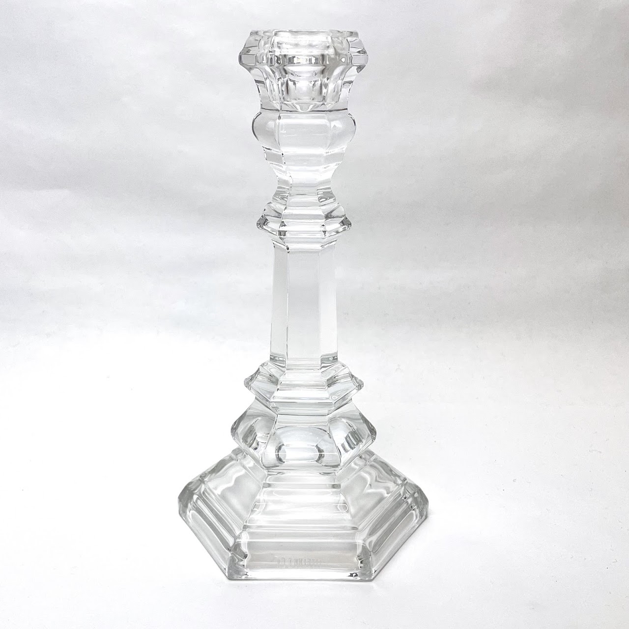 Tiffany & Co. Crystal Plymouth Candlestick Pair