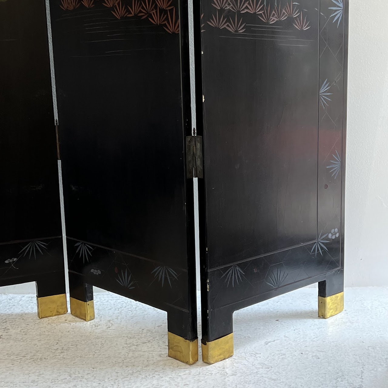 Chinese Coromandel Lacquered Six-Panel Folding Screen