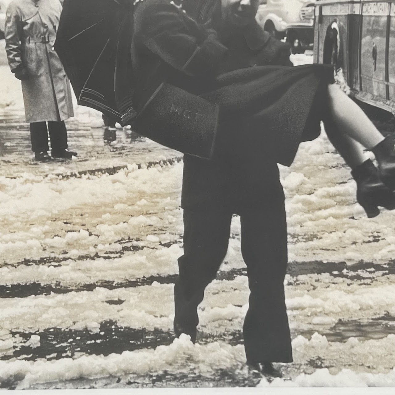 'Sailor Lends a Helping Hand in Times Square, 1944'  Vintage Silver Gelatin Photograph