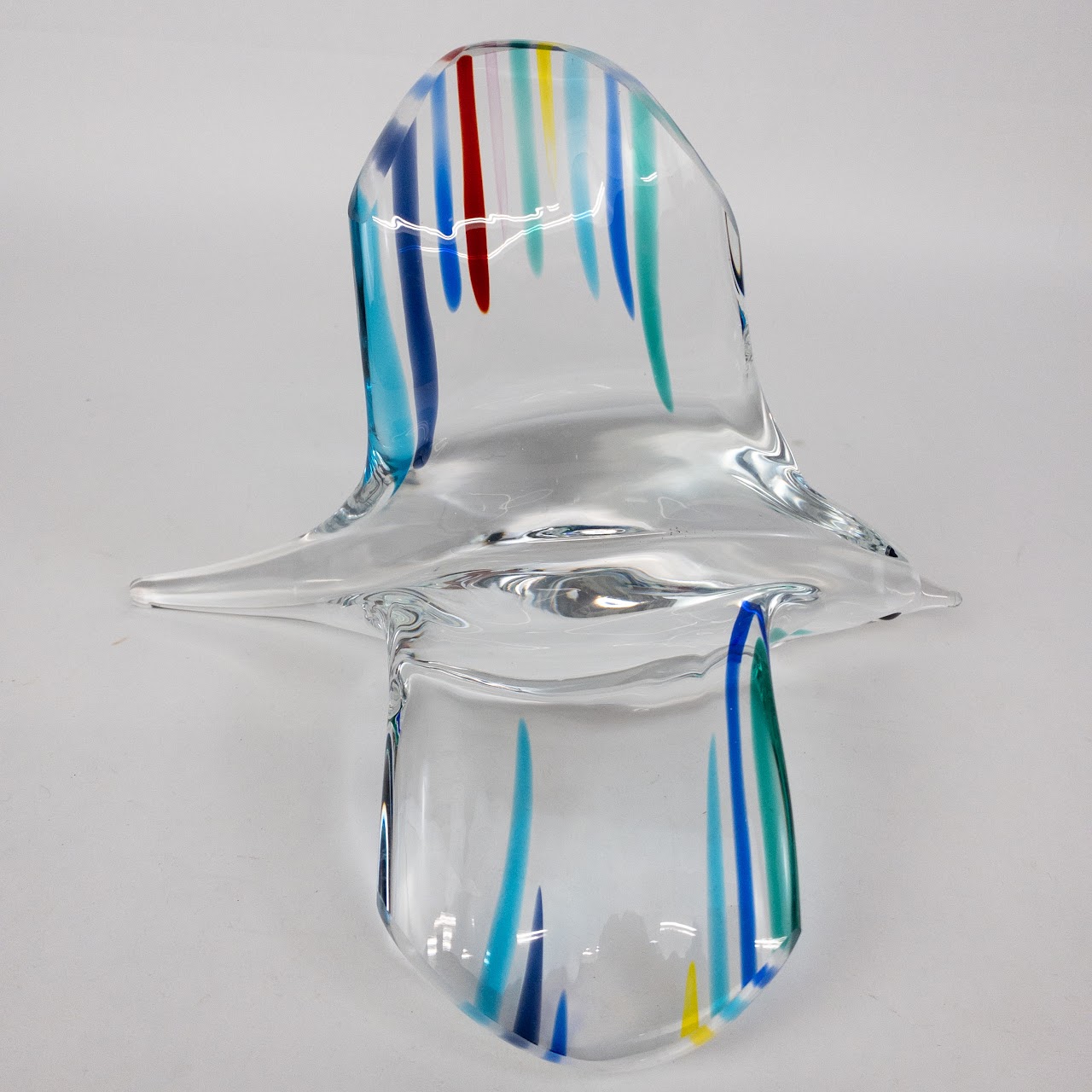 Art Glass Bird Figurine in the Style of Murano