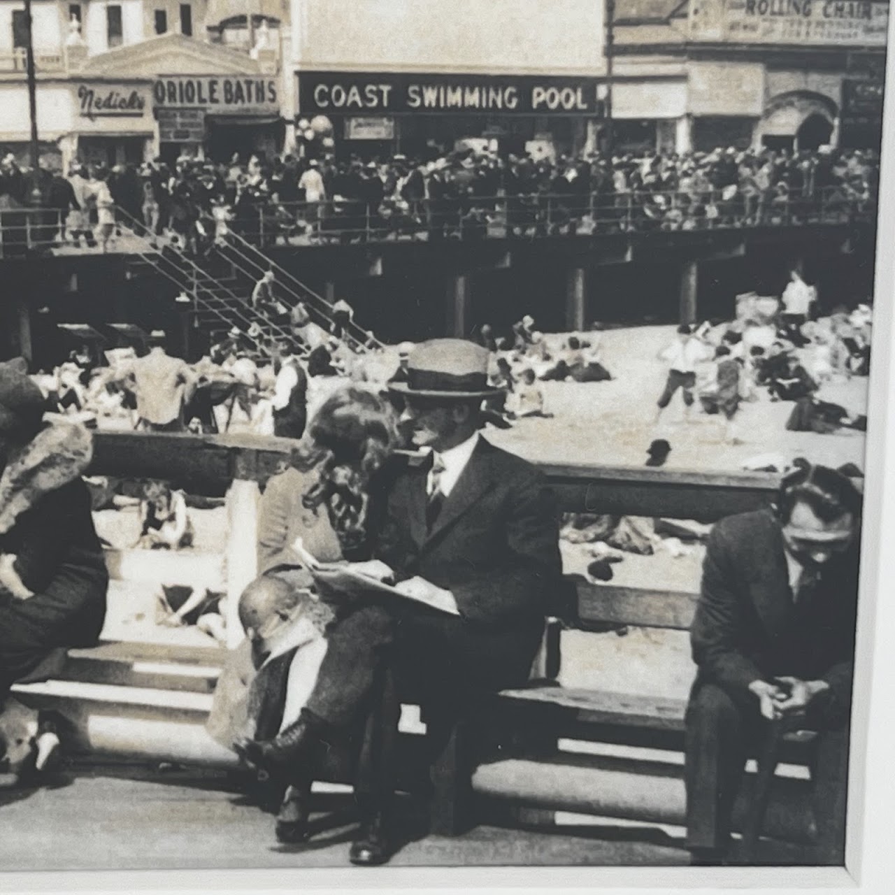 'An Outing at Coney Island, 1920s'  Vintage Silver Gelatin Photograph