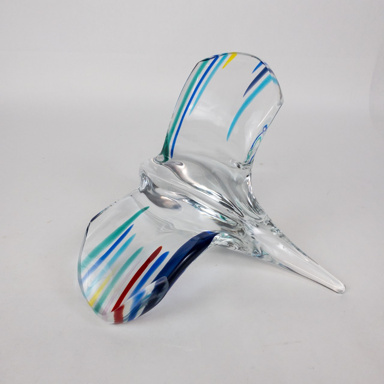 Art Glass Bird Figurine in the Style of Murano