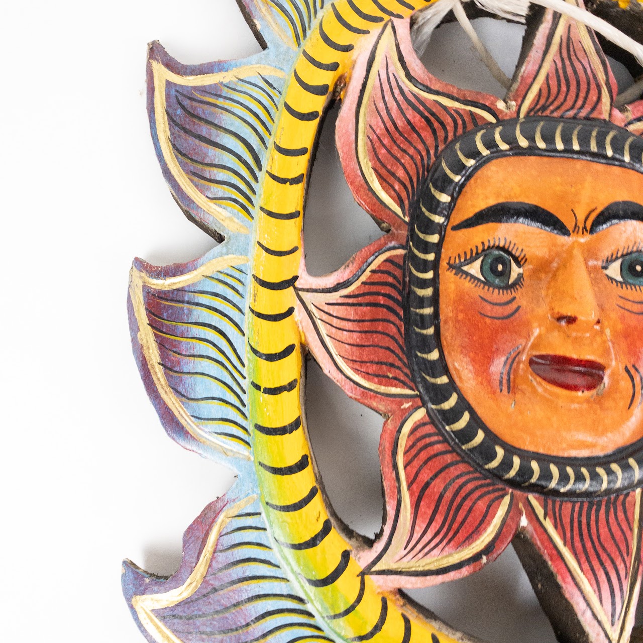 Mexican Folk Art Sun  Wall Hanging