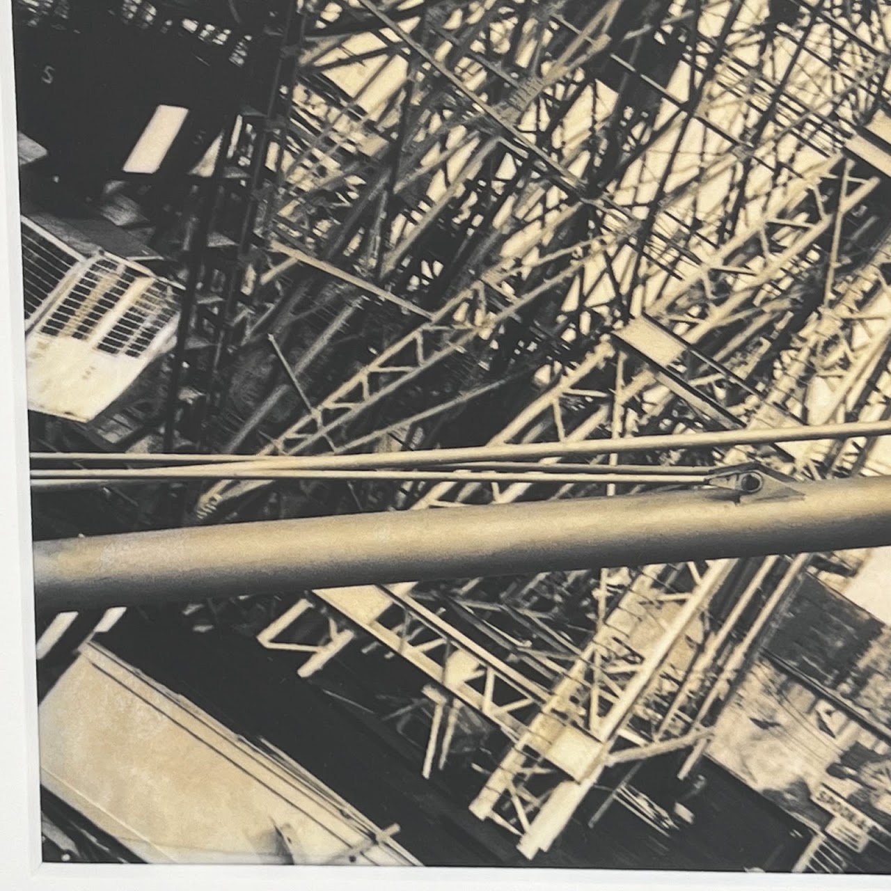 'City Inspector Checks a Ride, Coney Island'  Vintage Silver Gelatin Photograph