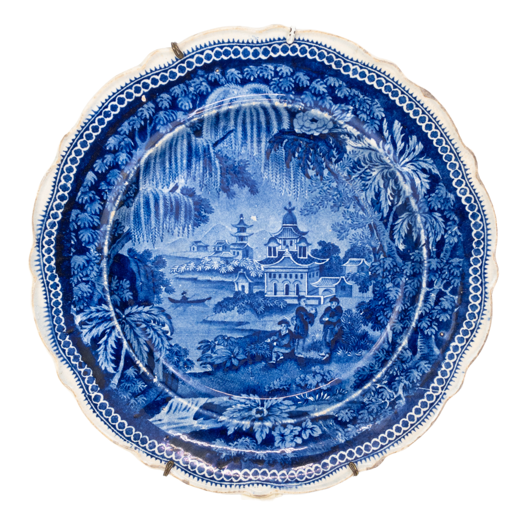 R. Stevenson & Son Antique 'Palestine' Transferware Plate