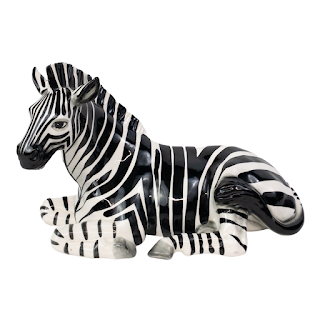 Ceramic Zebra Figurine