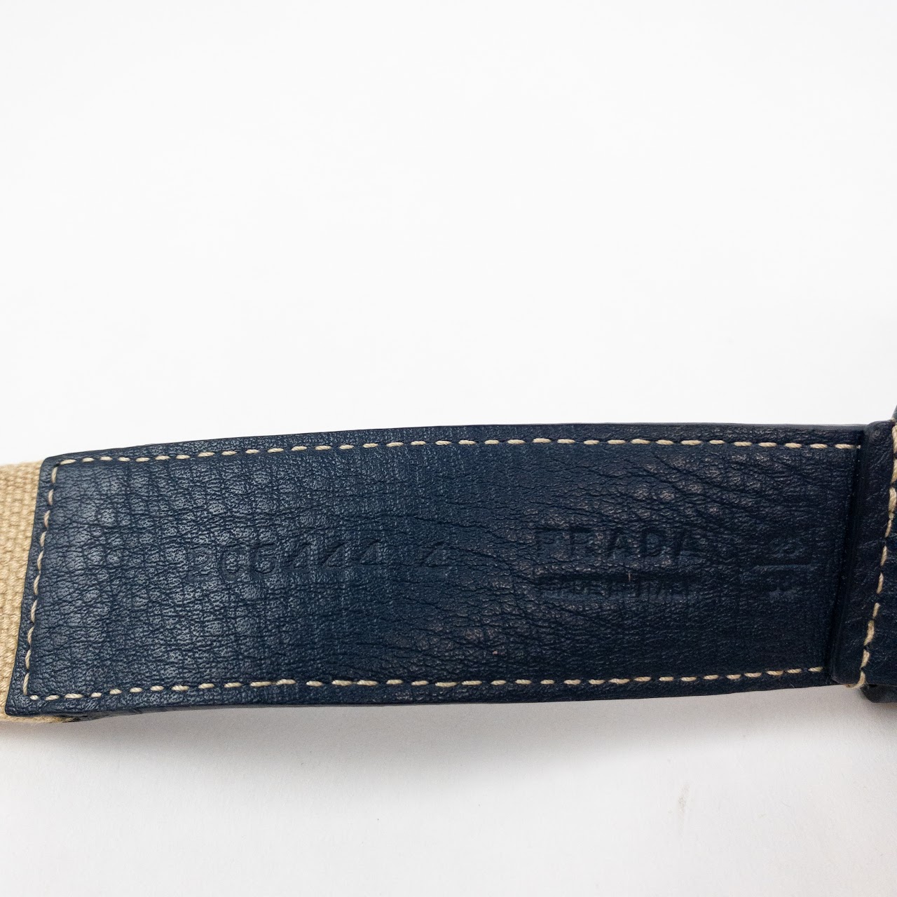 Prada Canvas & Leather Belt