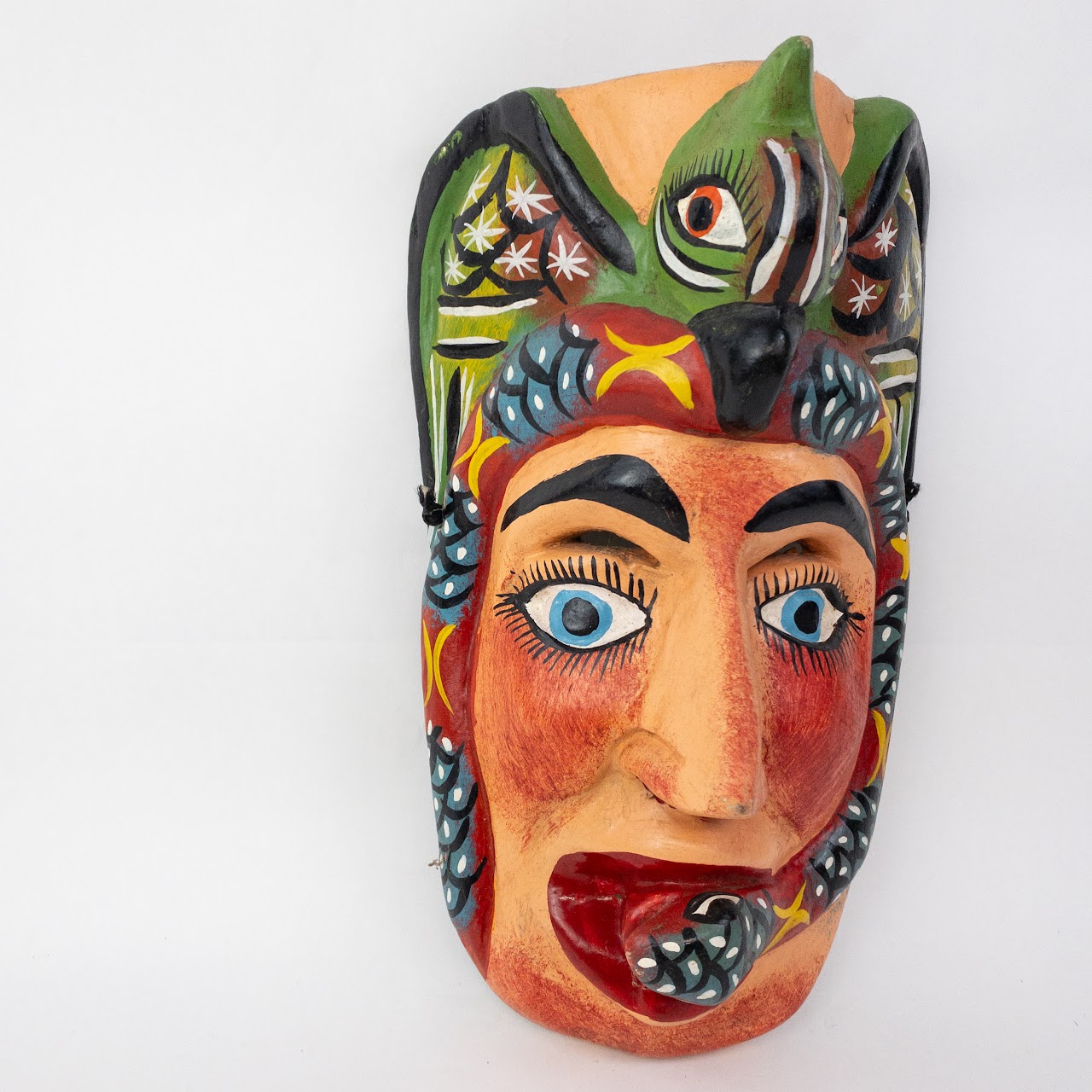 Mexican Folk Art Snake Mask Duo