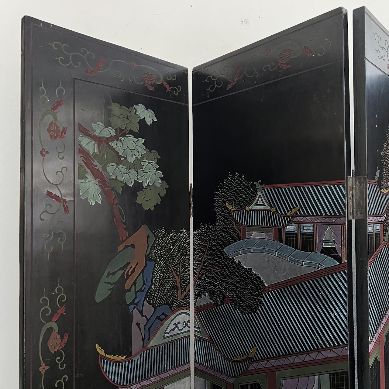 Chinese Coromandel Lacquered Six-Panel Folding Screen