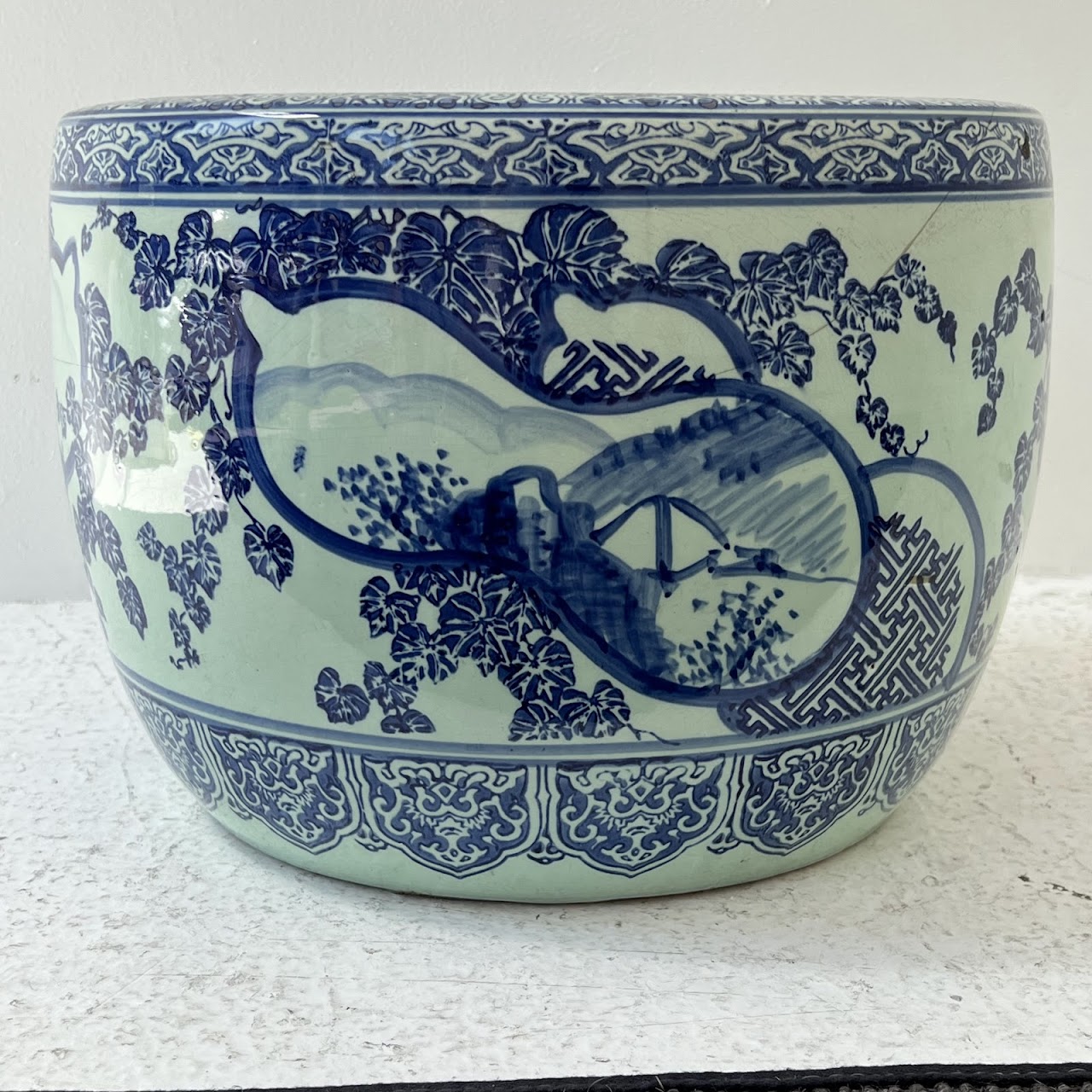 Chinese Blue Porcelain Planter