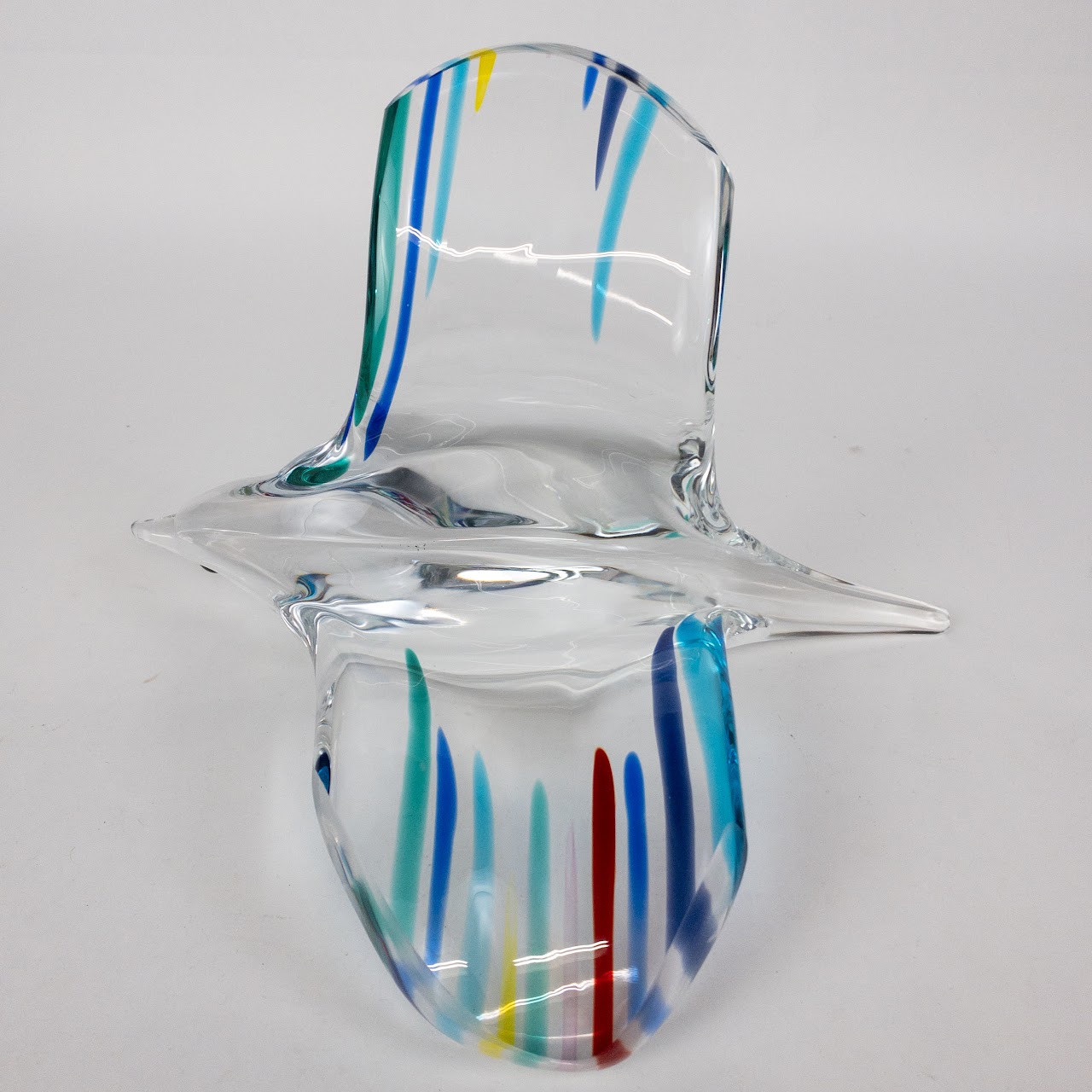 Art Glass Bird Figurine in the Style of Murano