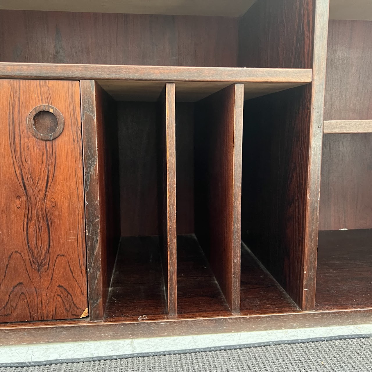 1960s Rosewood Danish Modern Media Stand