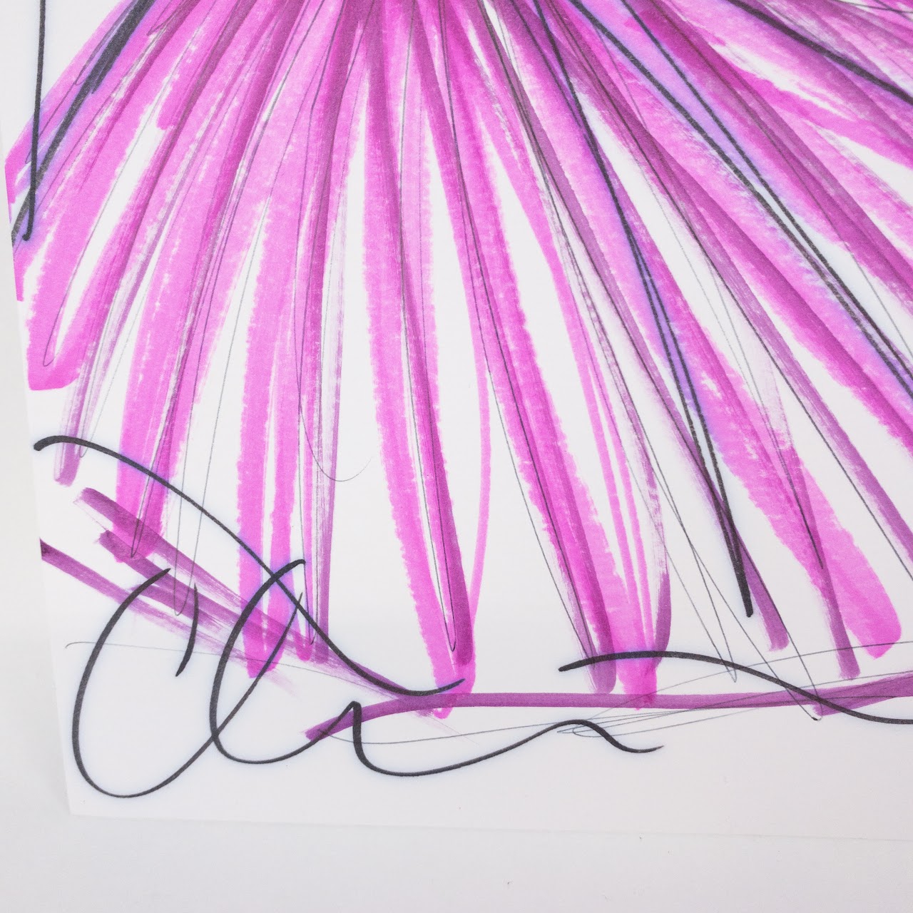 Christian Siriano Signed Fashion Sketch